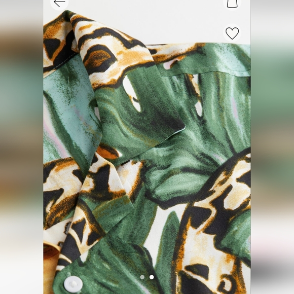 NWOT Snake Print Resort Shirt - M - Picture 5 of 5